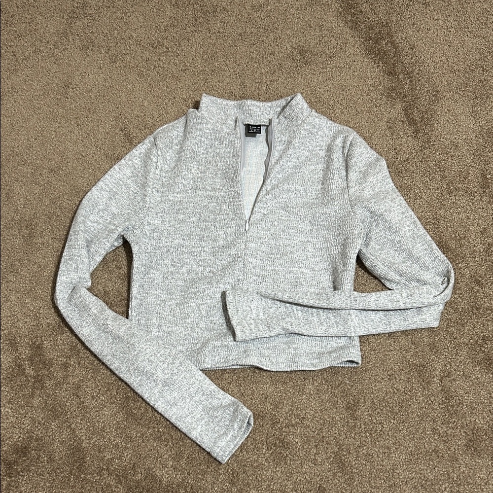2/$15 Light Gray Textured Sweater